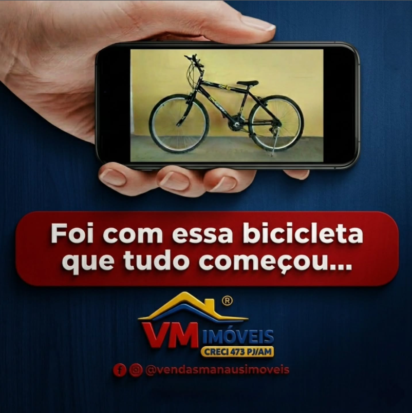 Bicicleta usada por Antônio Neto em sua primeira venda como corretor de imóveis