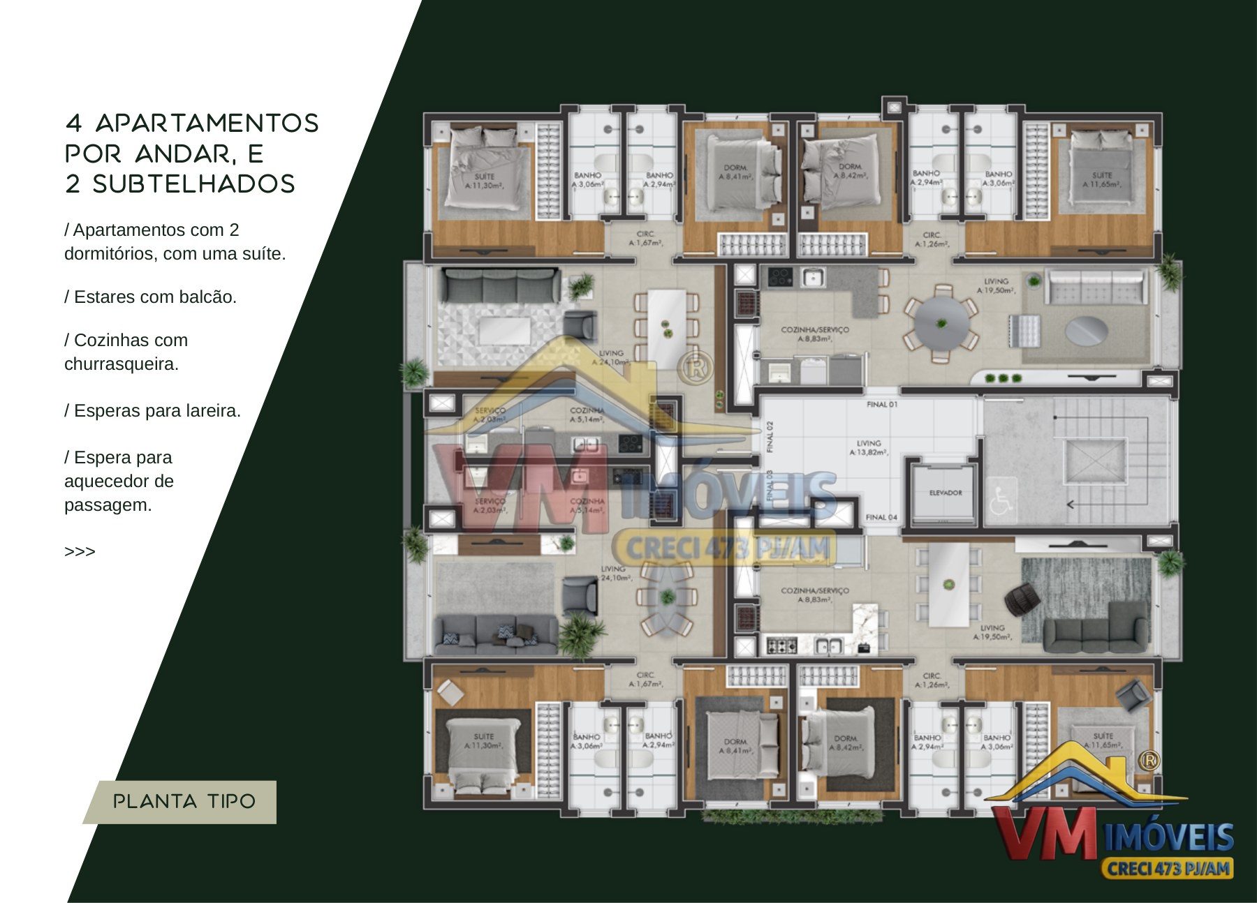 Residencial 227 | Apartamento 302 — Plantas — foto 4